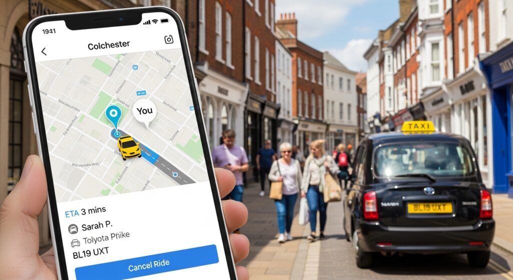 colchester taxi app