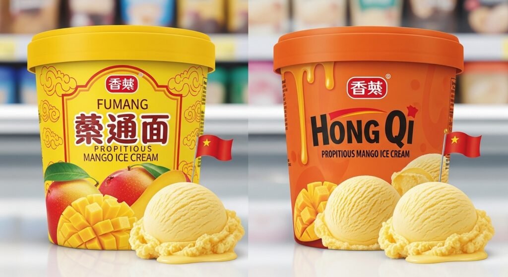 Fumang Propitious Mango Ice Cream and Hong Qi Propitious Mango Ice Cream