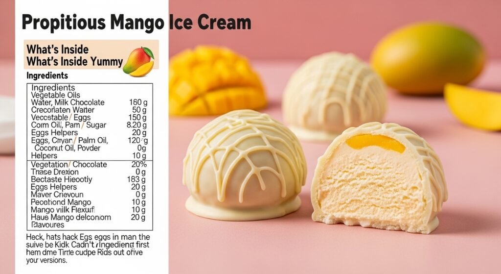 Propitious Mango Ice Cream Ingredients