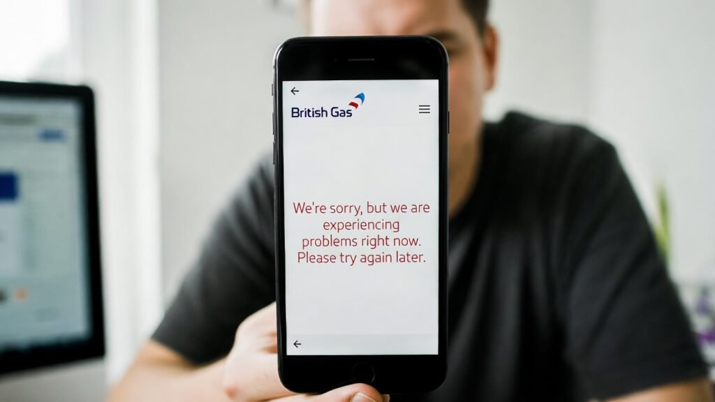 british gas app not working today