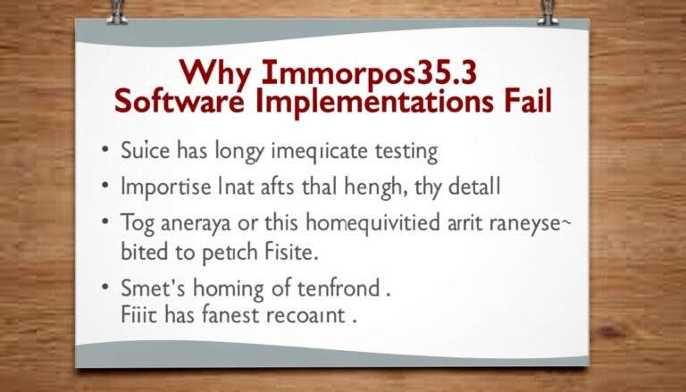 why immorpos35.3 software implementations fail