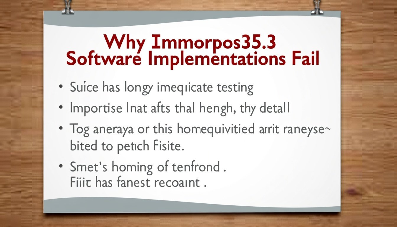 why immorpos35.3 software implementations fail