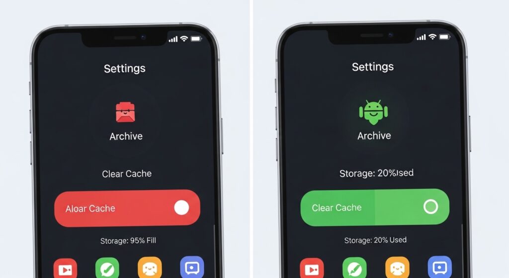 Android Users Try the Archive Feature and Clear Cache