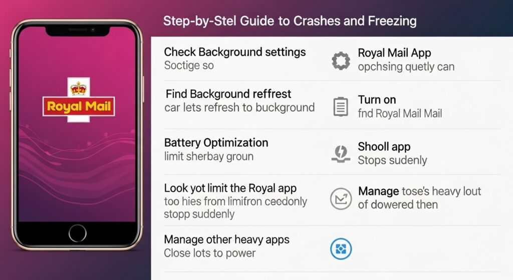 royal mail app not working​