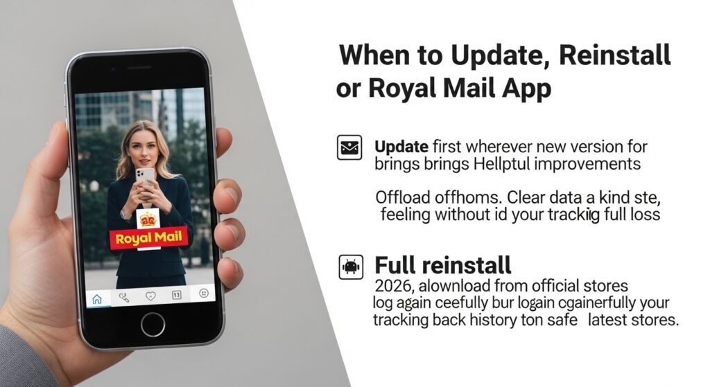 royal mail app not working​