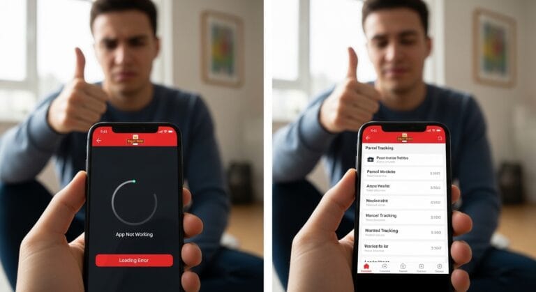 royal mail app not working​