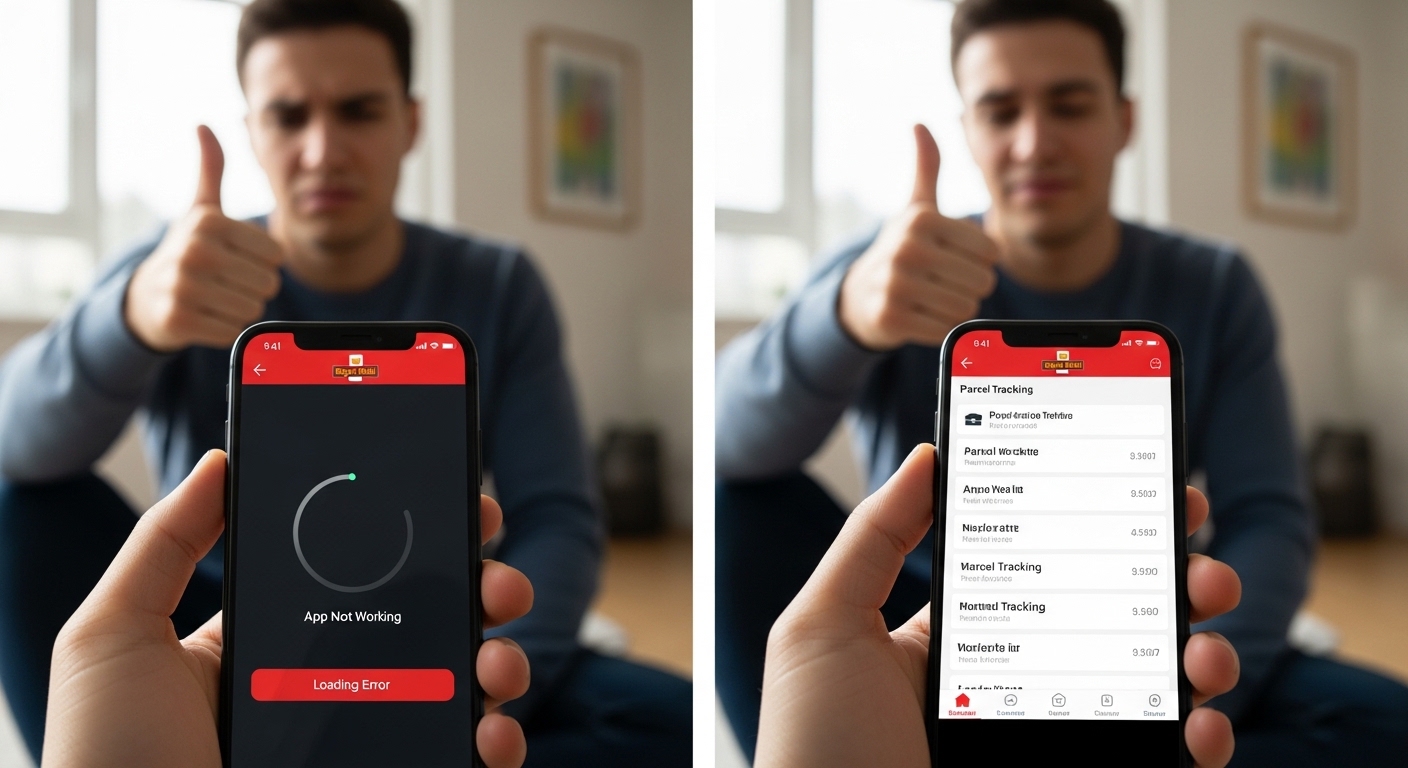 royal mail app not working​