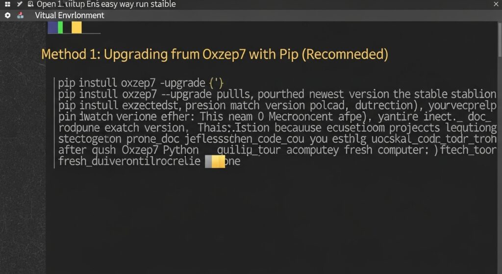 upgrade oxzep7 python