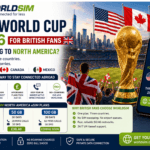 FIFA British Fans Travelling to North America for World Cup 2026 with N.American eSIM plan.
