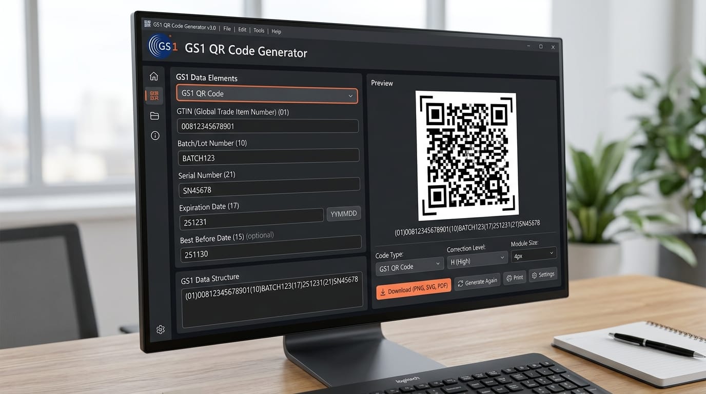 GS1 QR Code Generator
