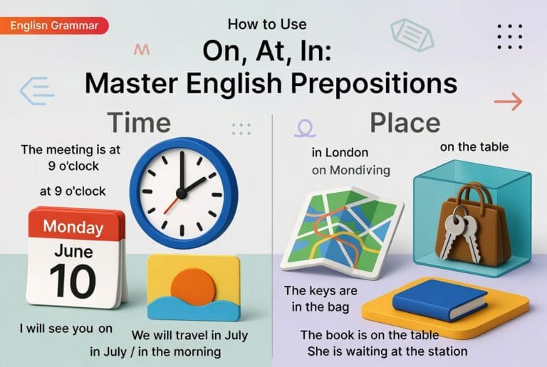 How to Use On, At, and In Correctly in English