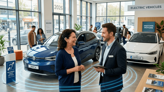 car dealership with hearing loop