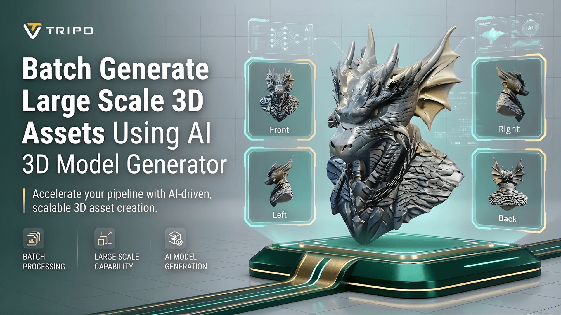 Batch Generate Large Scale 3D Assets Using AI 3D Model Generator
