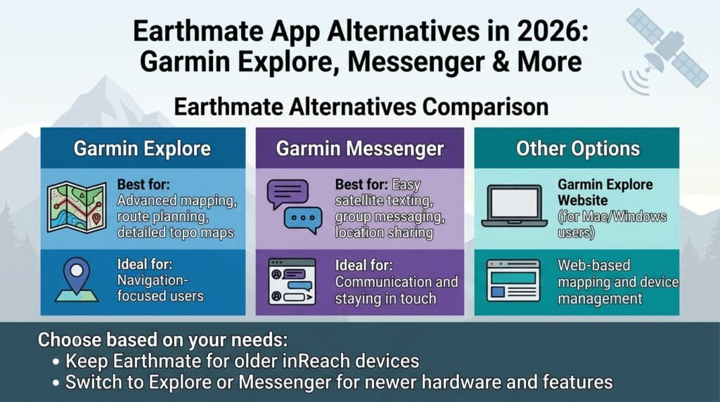 Earthmate App Alternatives Garmin Explore, Messenger, and Other Options