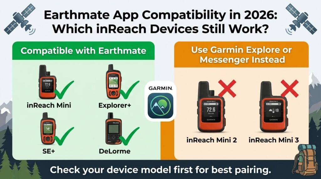 Earthmate App Compatibility in 2026 Which inReach Devices Still Work
