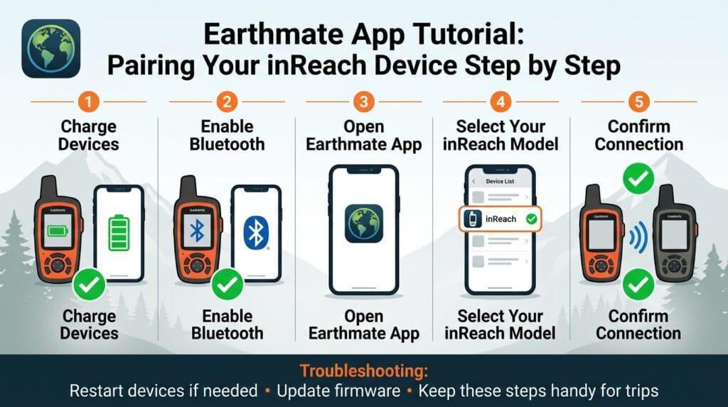 Earthmate App Tutorial Pairing Your inReach Device Step by Step