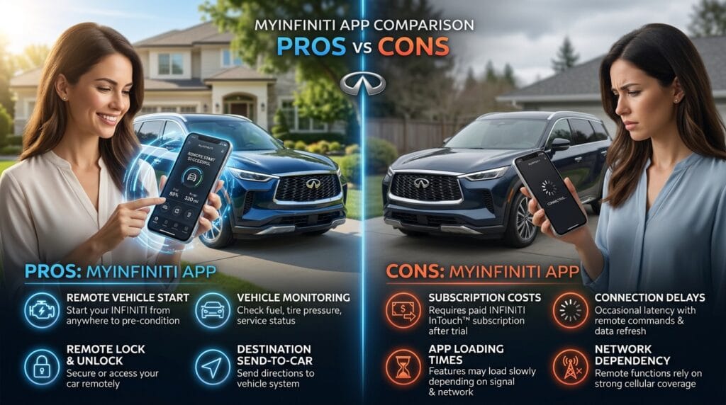 Pros and Cons of the My Infiniti App