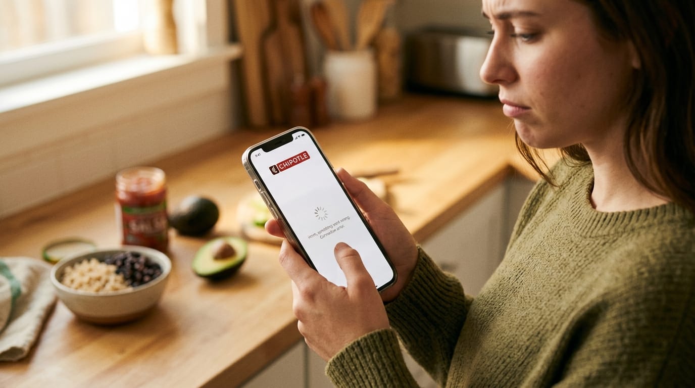 chipotle app not working