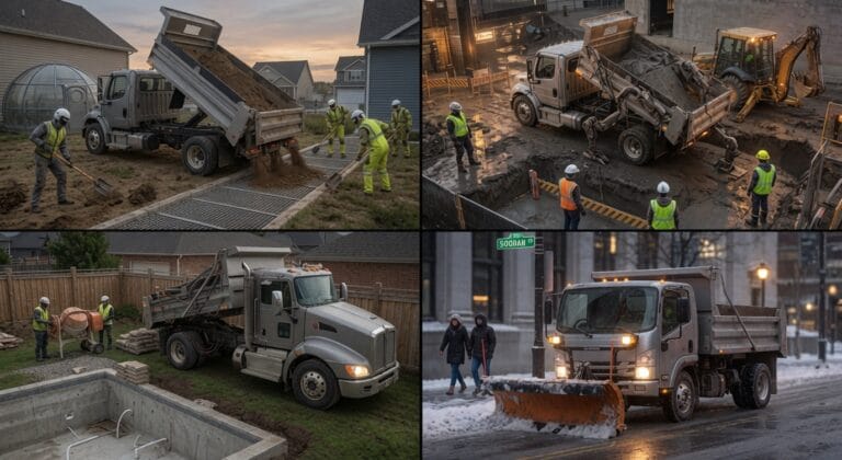 single axle dump truck