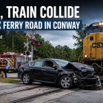 East Cox Ferry Road train collision
